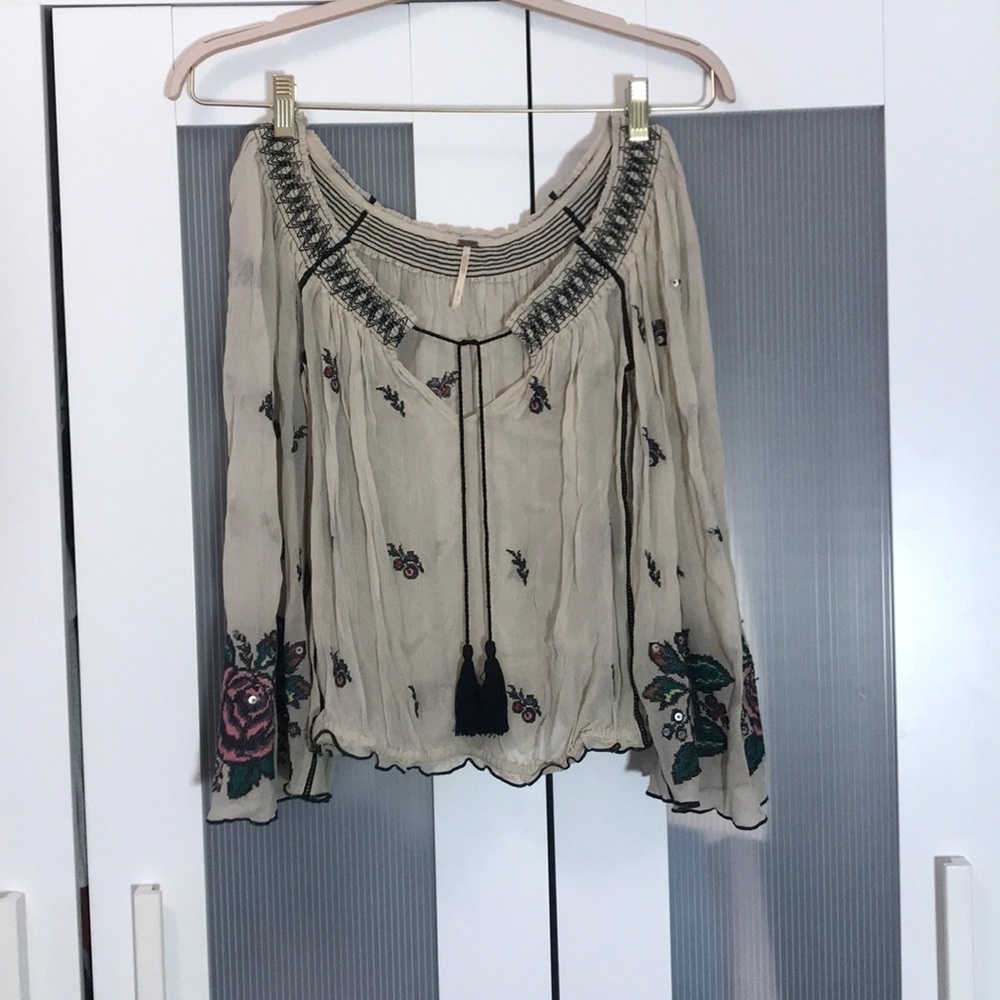 Free people embroidered top